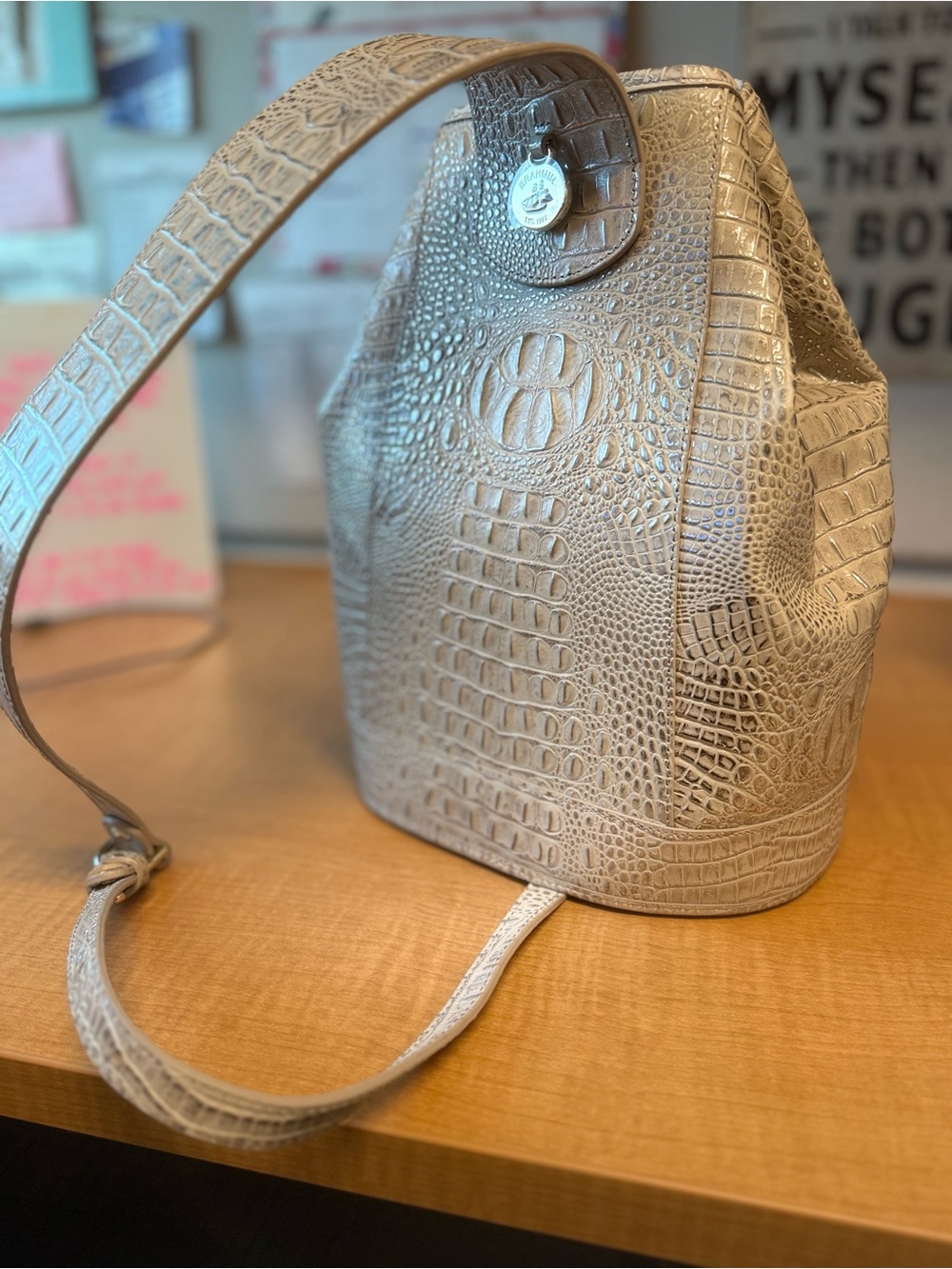 Brahmin Mini Melbourne Oyster Backpack - Picture 3 of 8